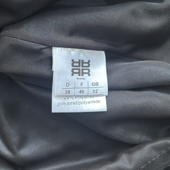 RIANI | Black and White Bow and Polka Dot Patterned Skirt / Elastic Band Size 8 - Picture 8 of 11